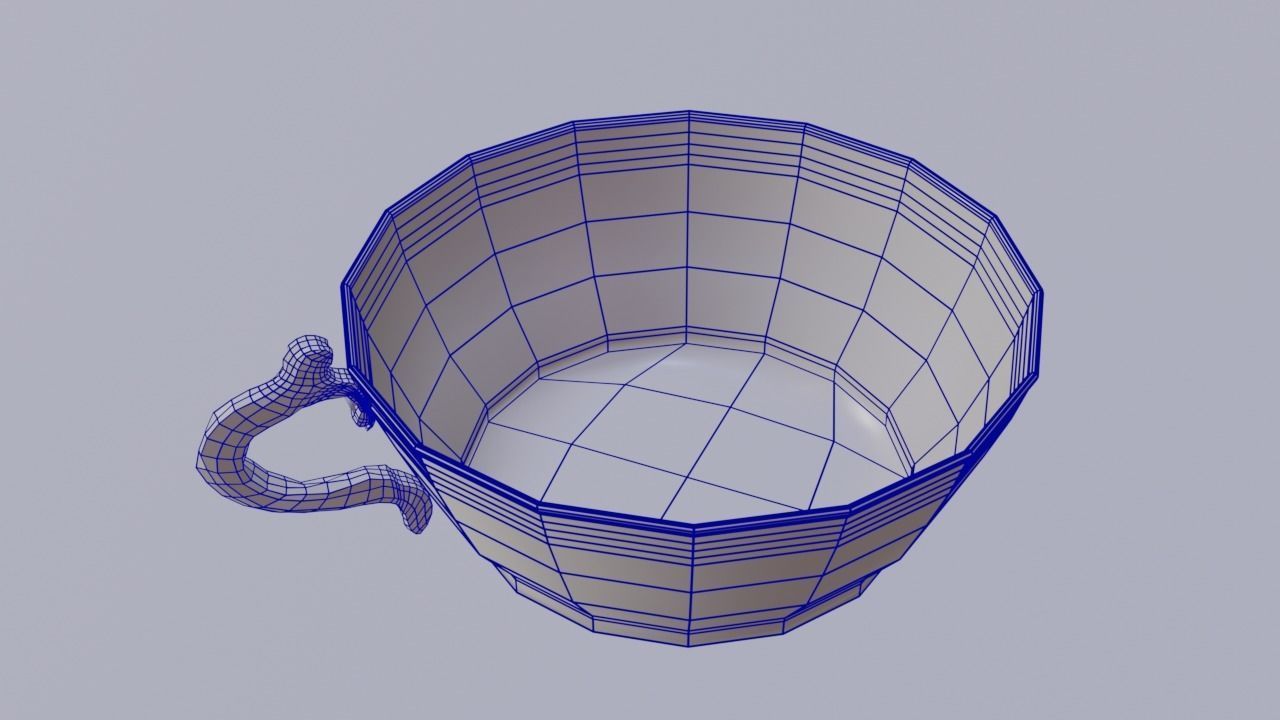 Copper Bowl Low-High-Poly 3D model Low-poly 3D model_7