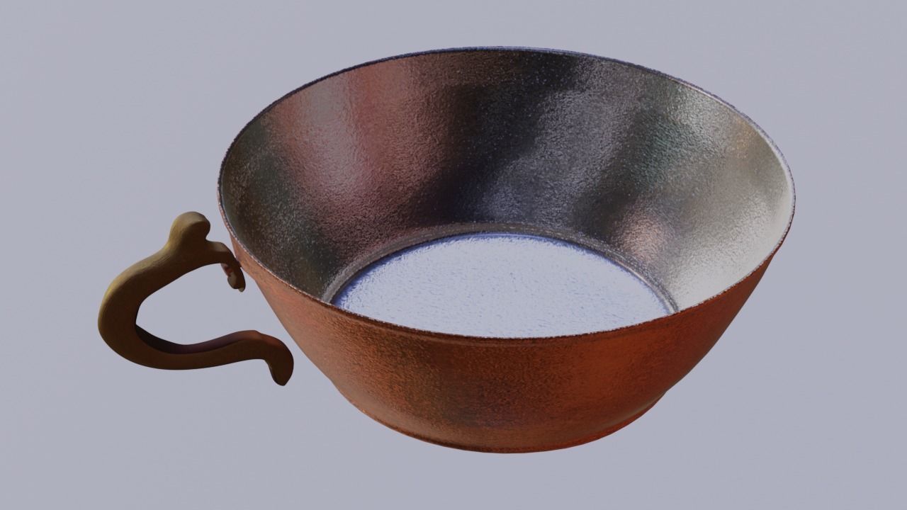 Copper Bowl Low-High-Poly 3D model Low-poly 3D model_2