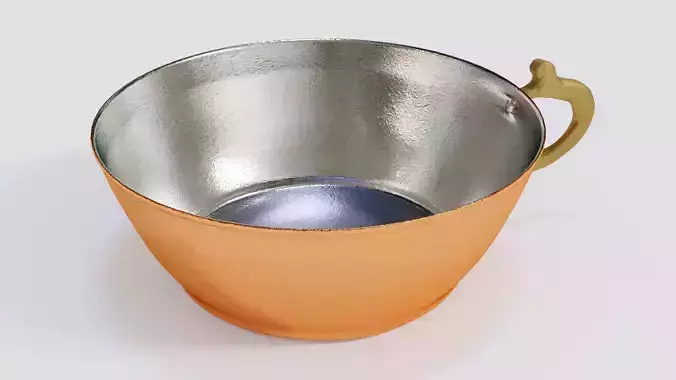 Copper Bowl Low-High-Poly 3D model Low-poly 3D model