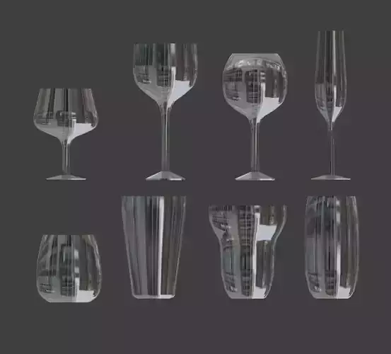 Glass Set - Wine glass and water glass