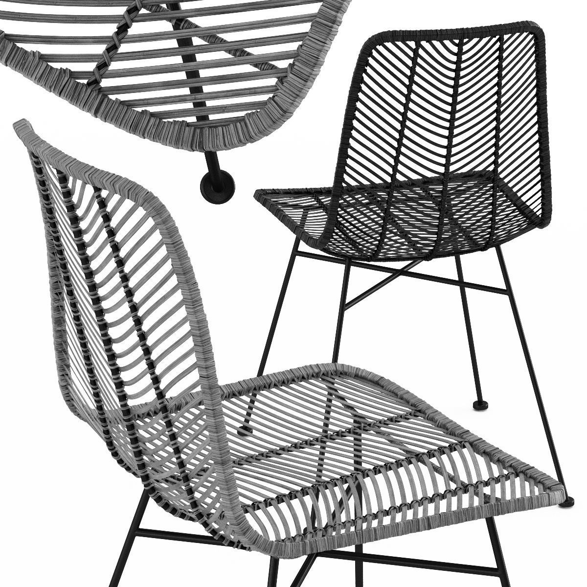 Chair BLOOMINGVILLE LENA and RAW DINING TABLE by BLOOMINGVILLE 3D model_3