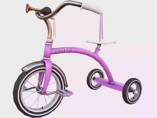 Tricycle game-ready LOW POLY model
