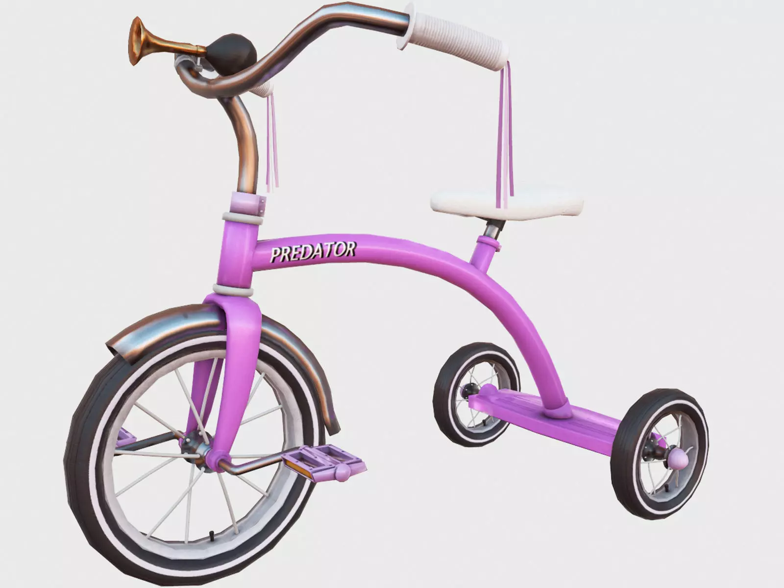 Tricycle game-ready LOW POLY model Low-poly 3D model_0