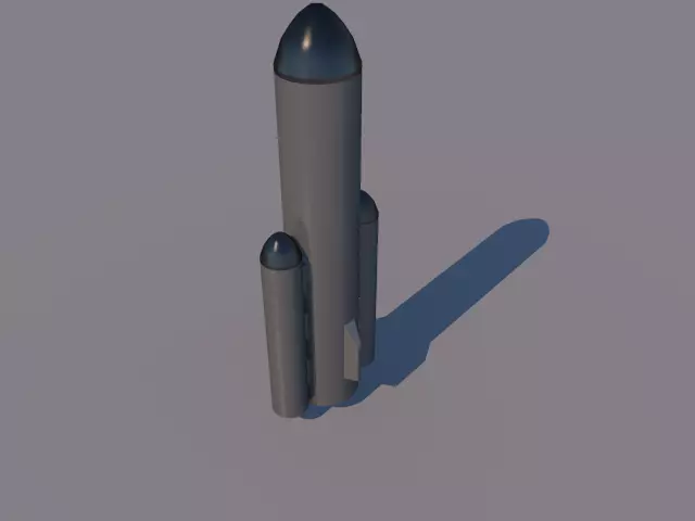 Big Rocket Free low-poly 3D model_0