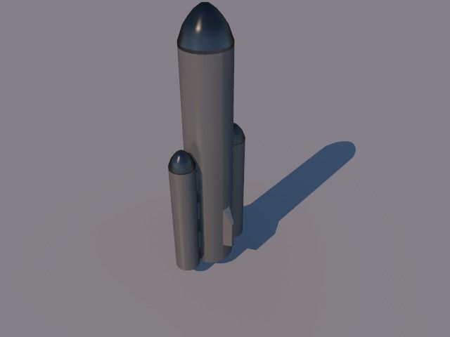 Big Rocket Free low-poly 3D model_1