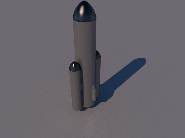 Big Rocket Free low-poly 3D model_4