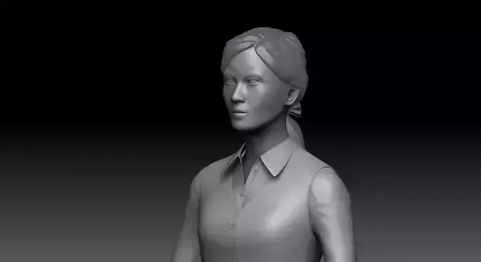 Japanese office lady Zbrush