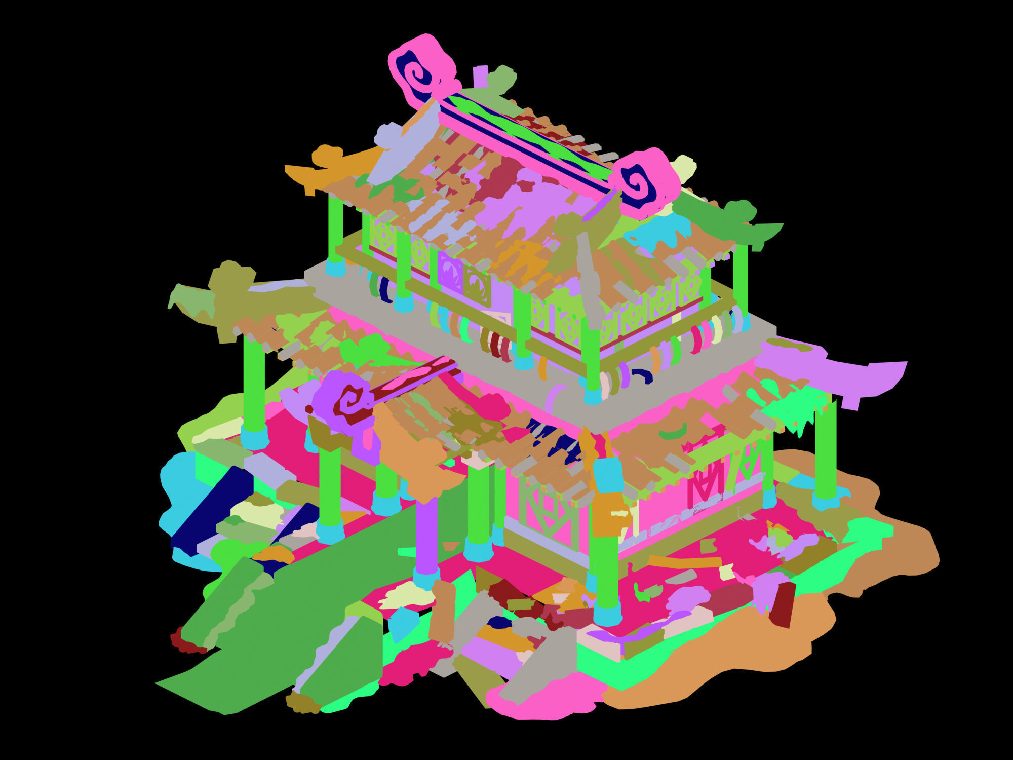 Game Kunlun Snow Mountain - Broken Building 03 3D model_3