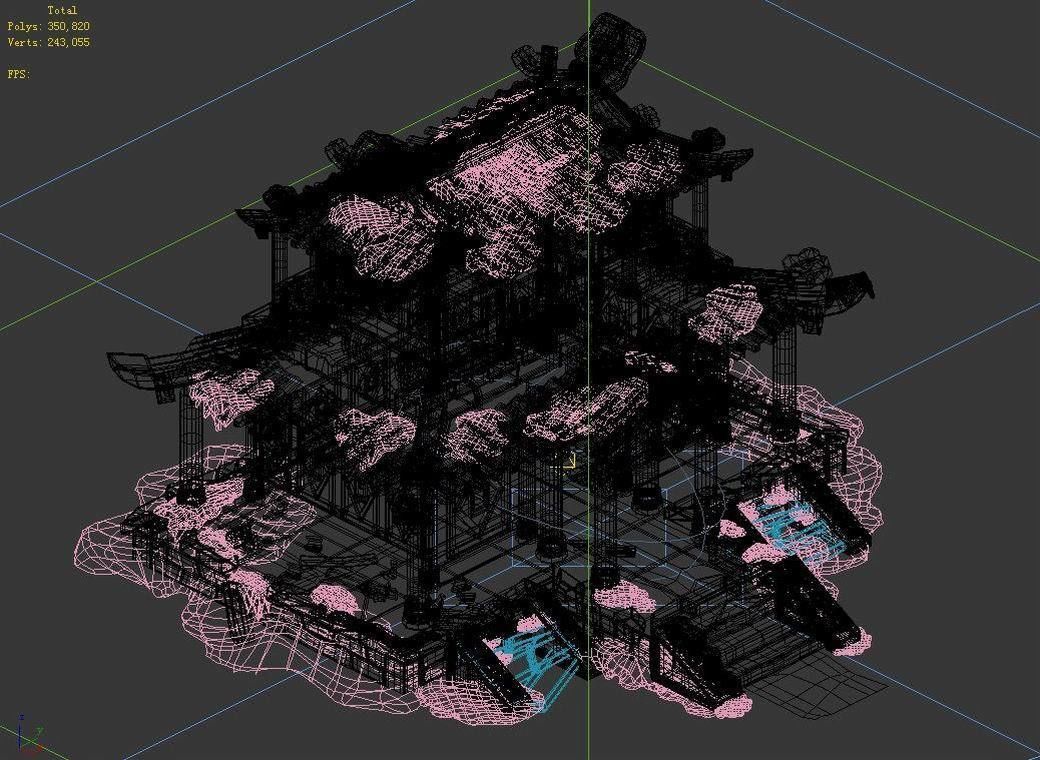 Game Kunlun Snow Mountain - Broken Building 03 3D model_7