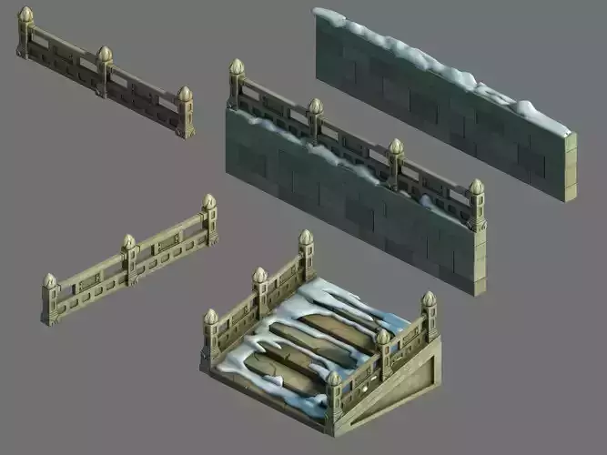 Game Kunlun Snow Mountain - Stairway Guardrail 03