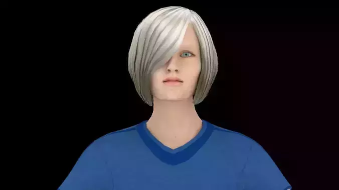 Model 4 woman in shirt