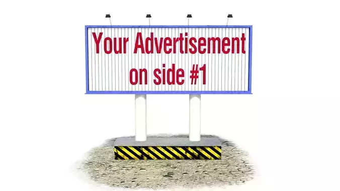 Animated Rotating Billboard 3D model