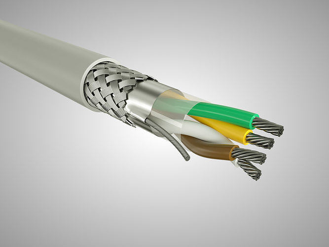 DATA CABLE RS-485   LI2YstCY-TP 3D model