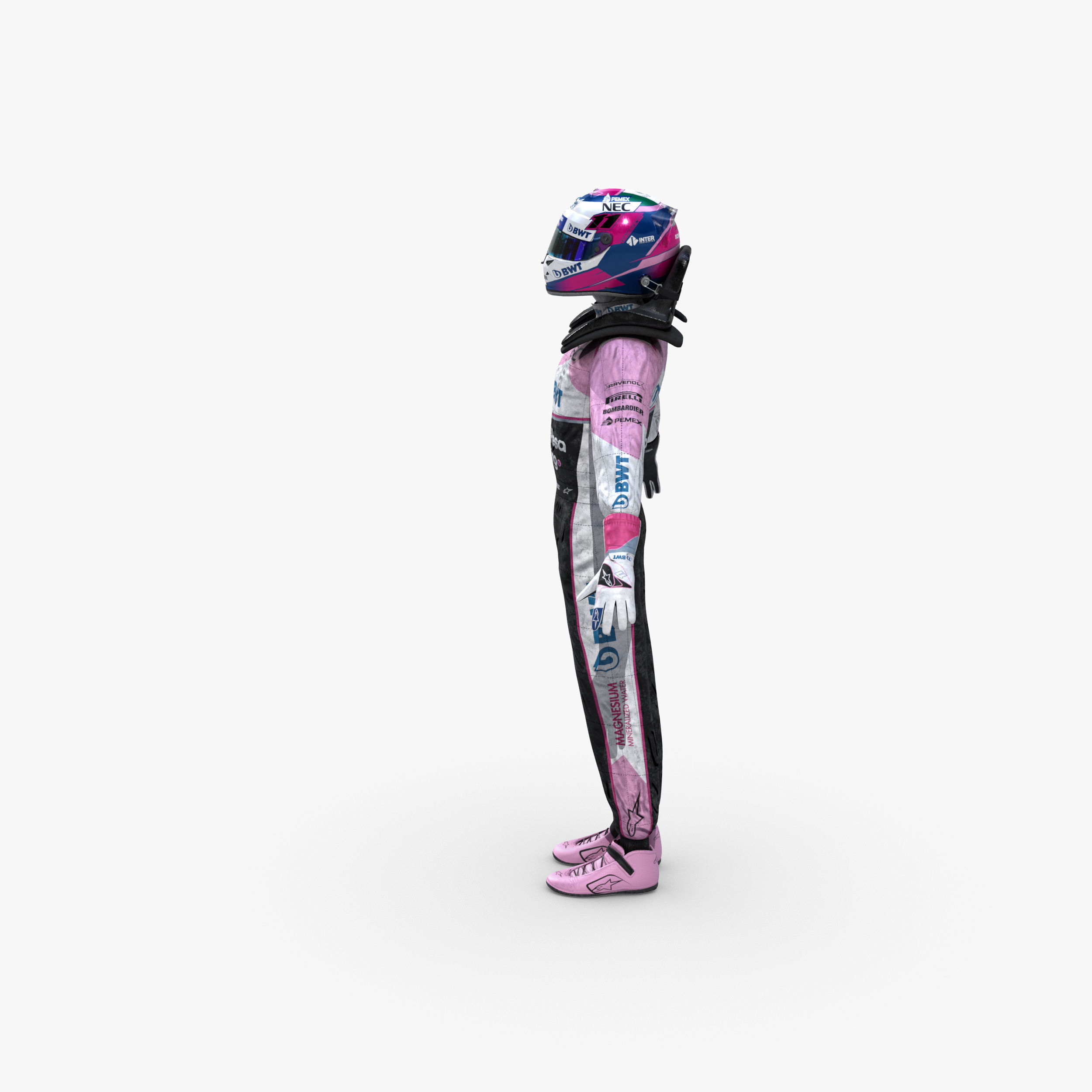 Sergio Perez 2019 Low-poly 3D model_8