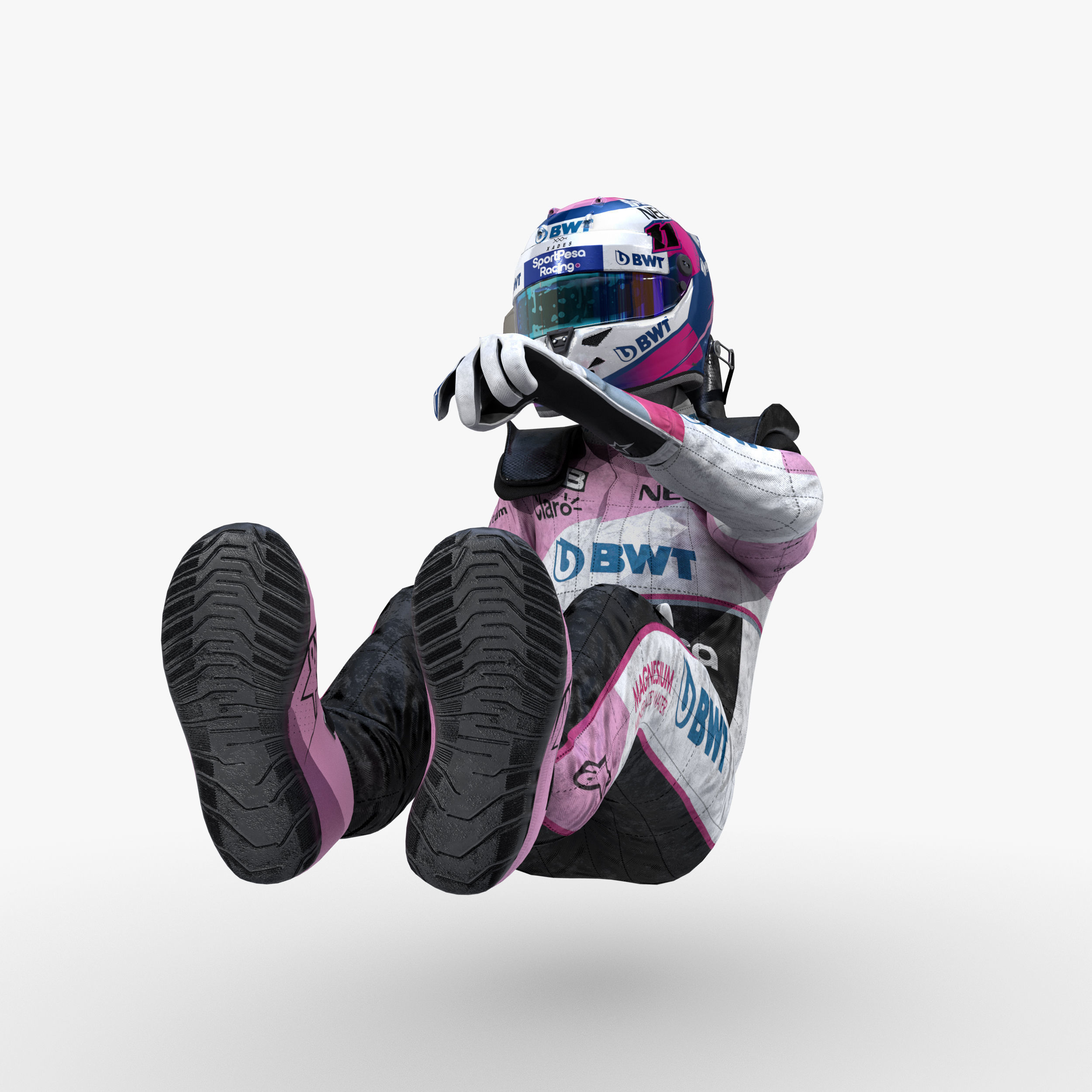 Sergio Perez 2019 Low-poly 3D model_5