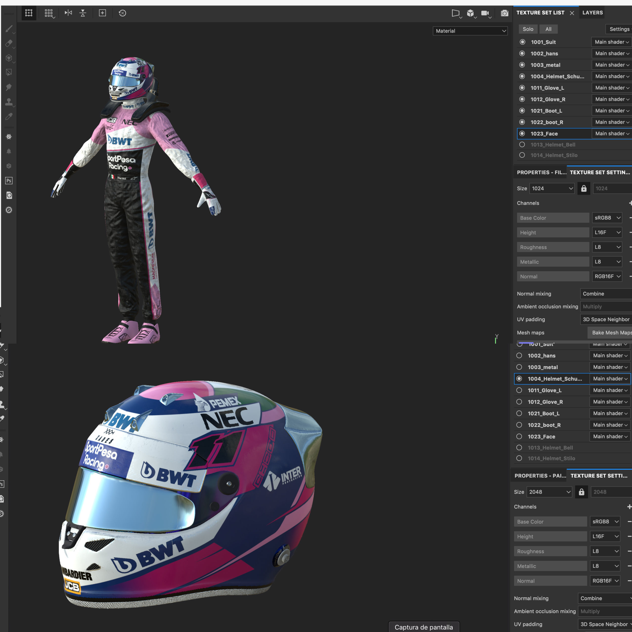 Sergio Perez 2019 Low-poly 3D model_14