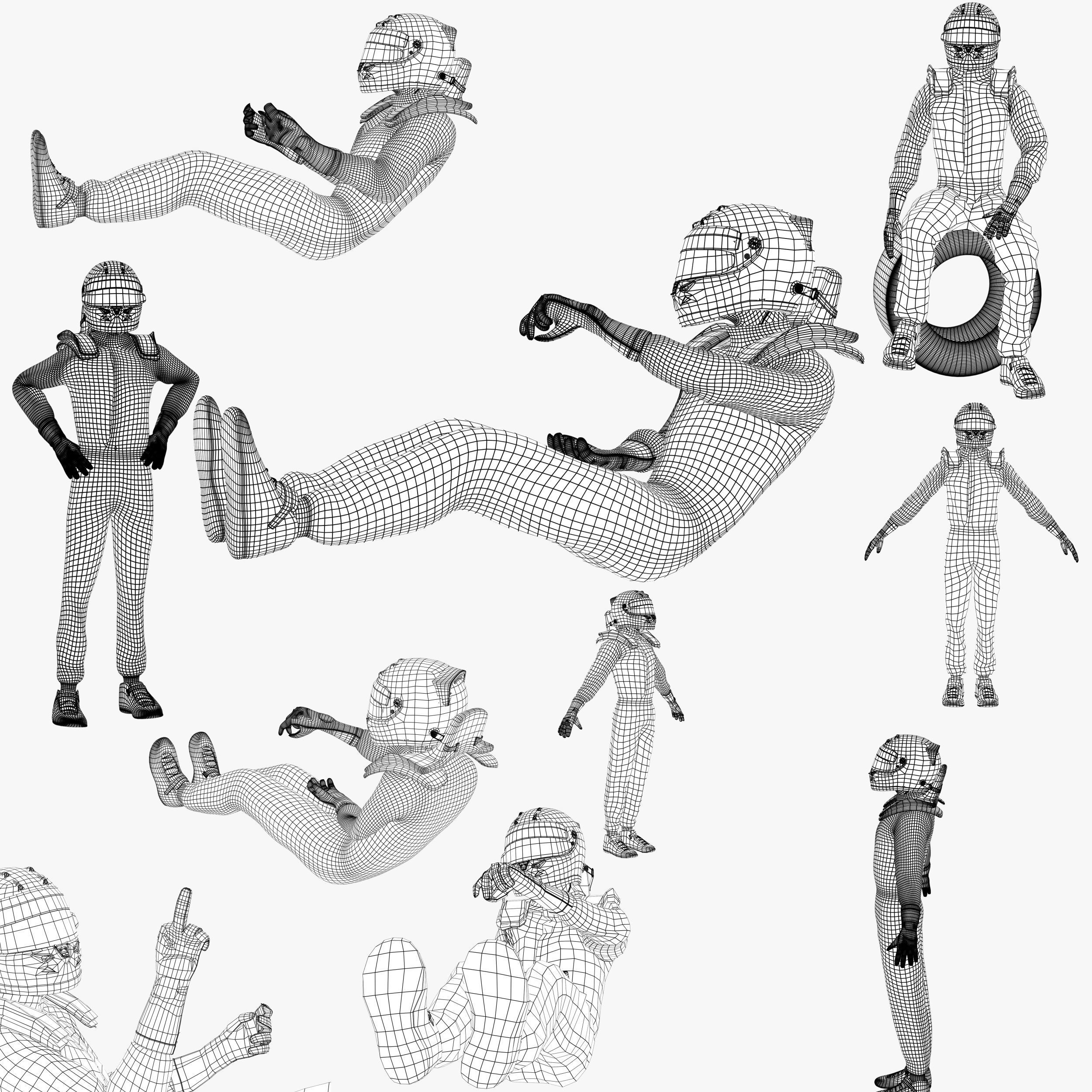 Sergio Perez 2019 Low-poly 3D model_10