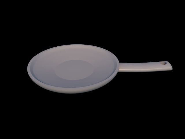 Frying Pan Low-poly 3D model_4