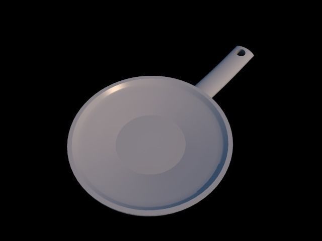 Frying Pan Low-poly 3D model_3
