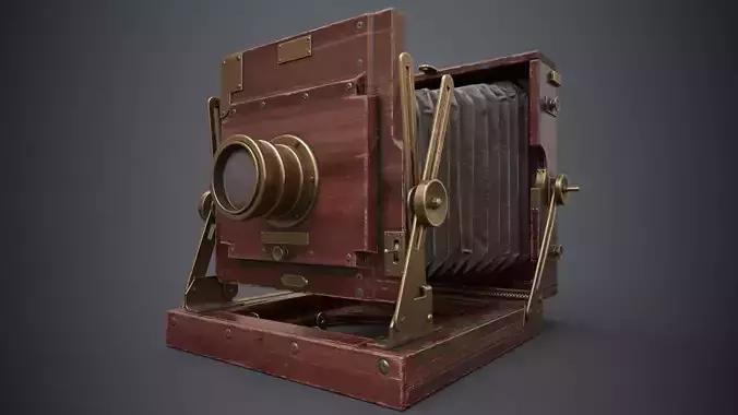 old camera Low-poly 3D model