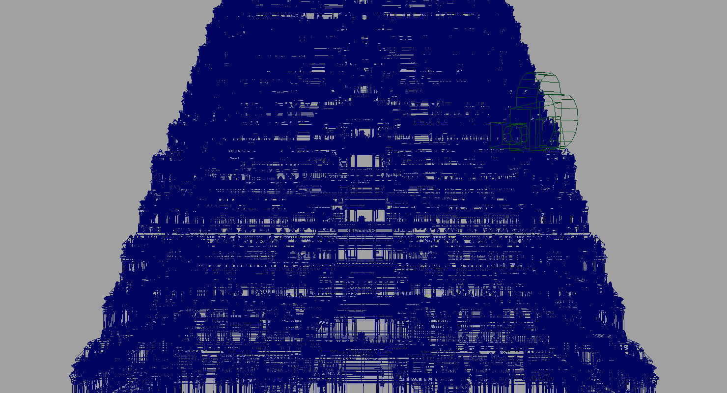 temple 3d model ornate hindu in middle of lake 3D model_16