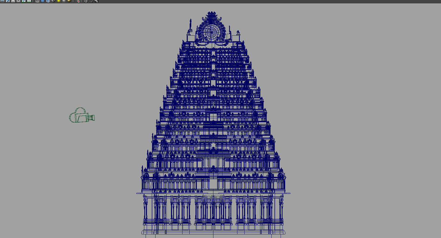 temple 3d model ornate hindu in middle of lake 3D model_12