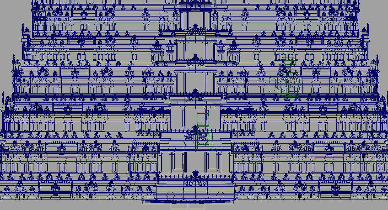 temple 3d model ornate hindu in middle of lake 3D model_15