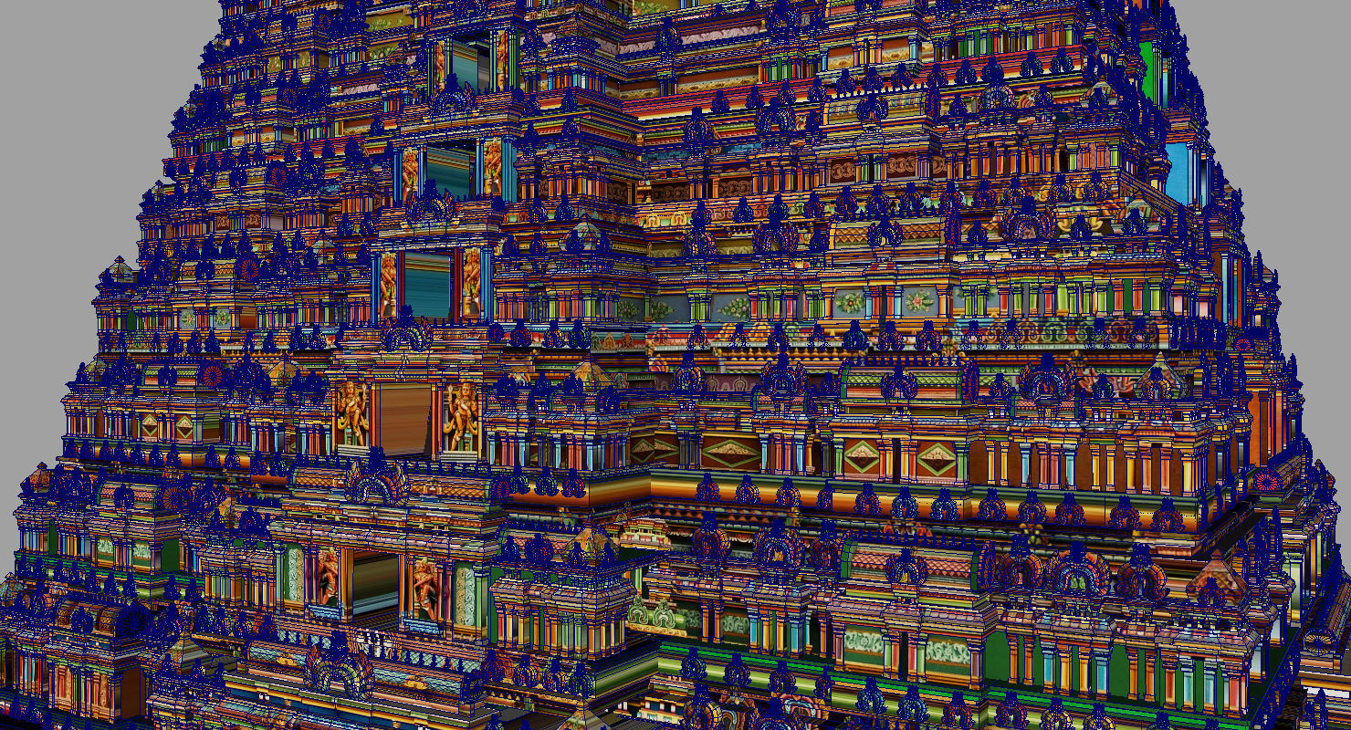 temple 3d model ornate hindu in middle of lake 3D model_18