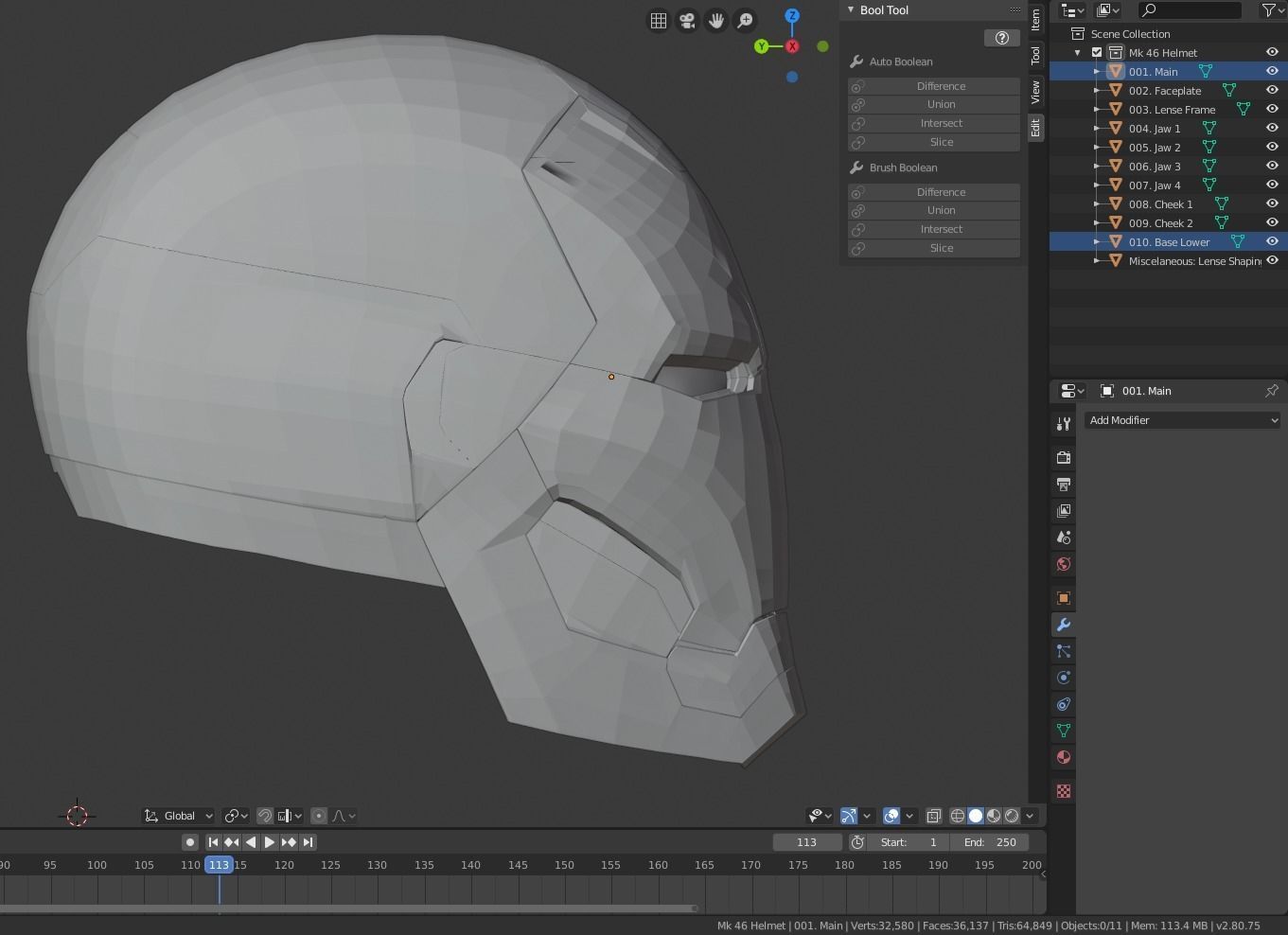 Mark 46 Iron Man Helmet 3D print model_5