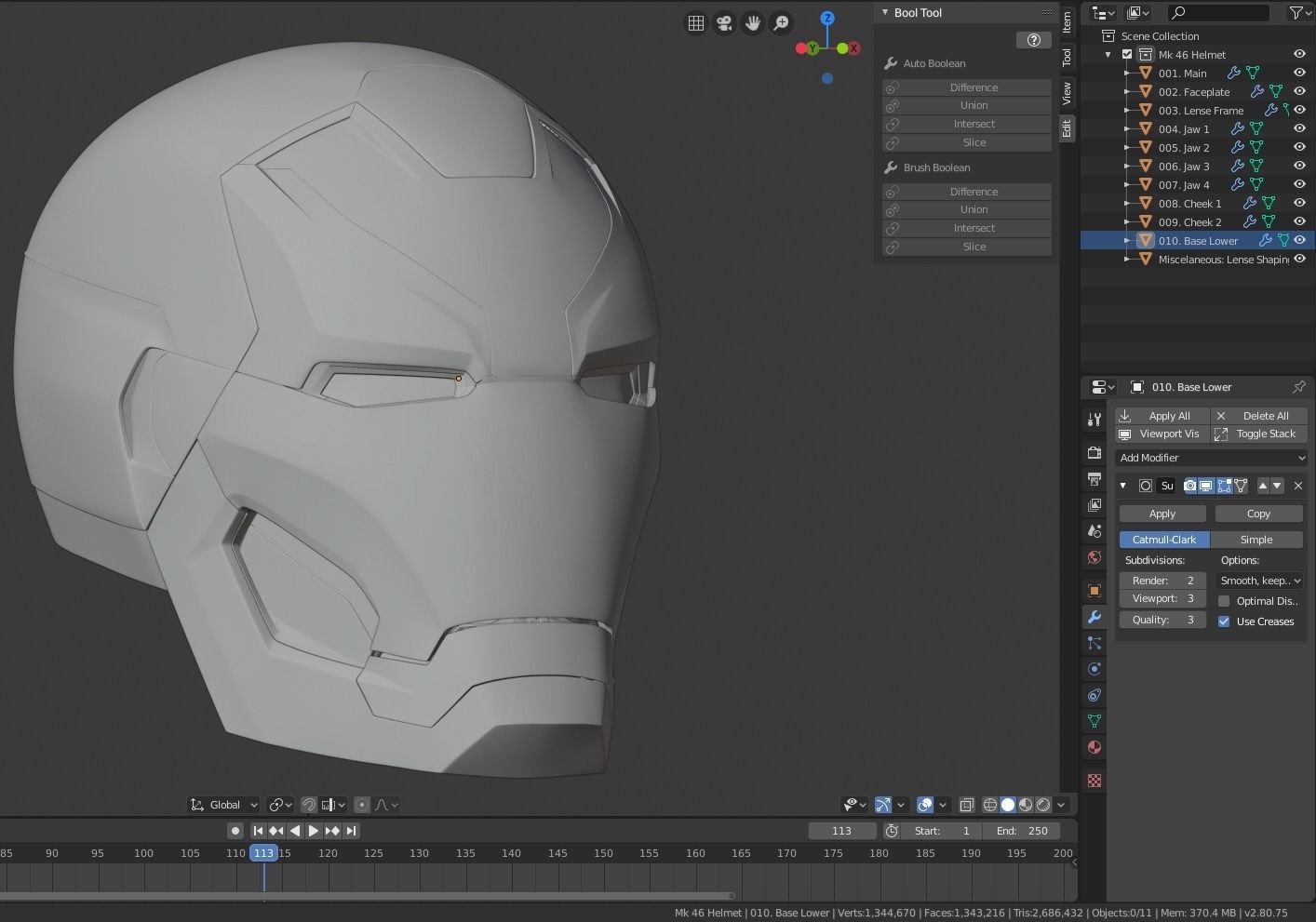 Mark 46 Iron Man Helmet 3D print model_2