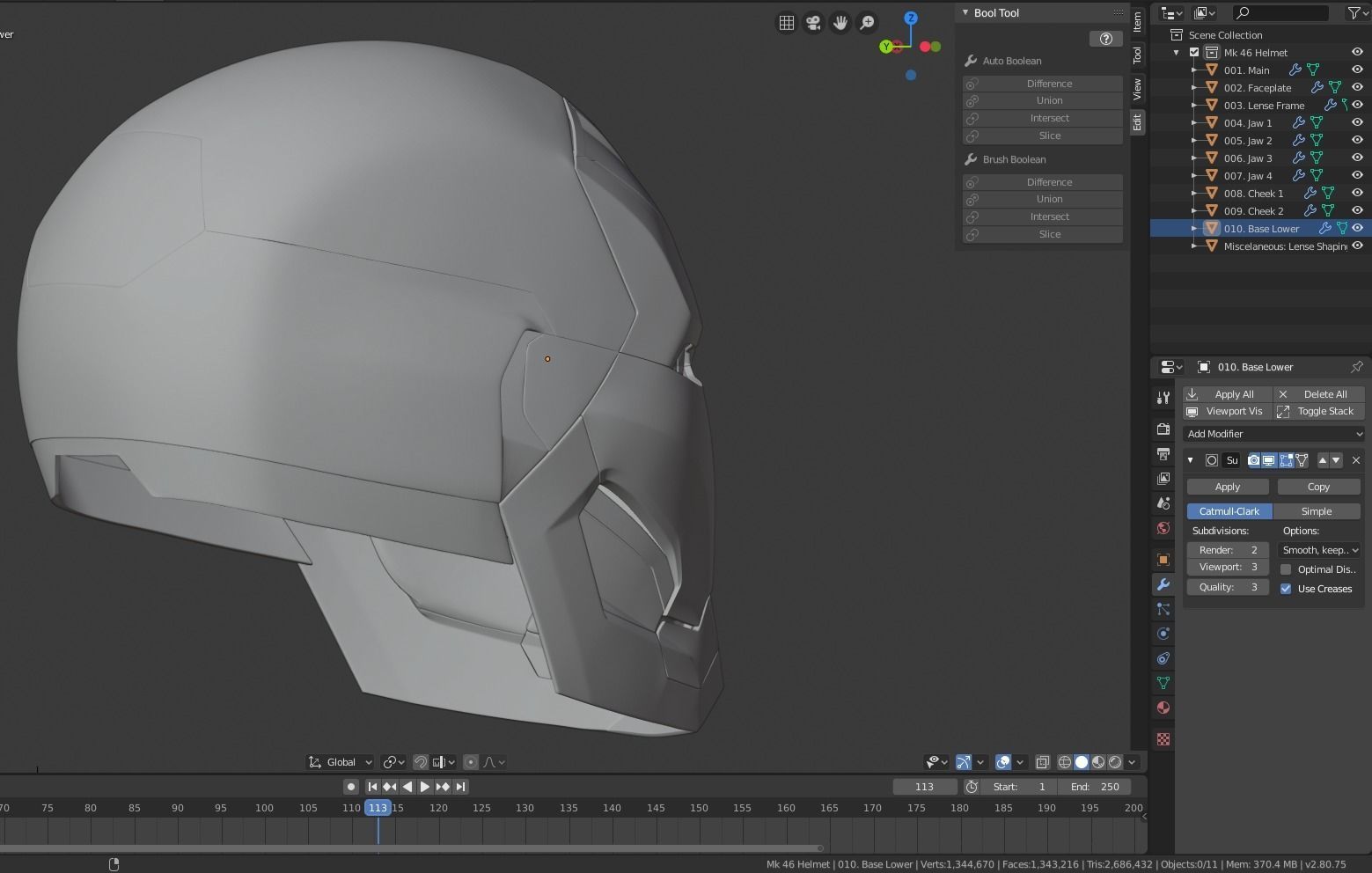 Mark 46 Iron Man Helmet 3D print model_8
