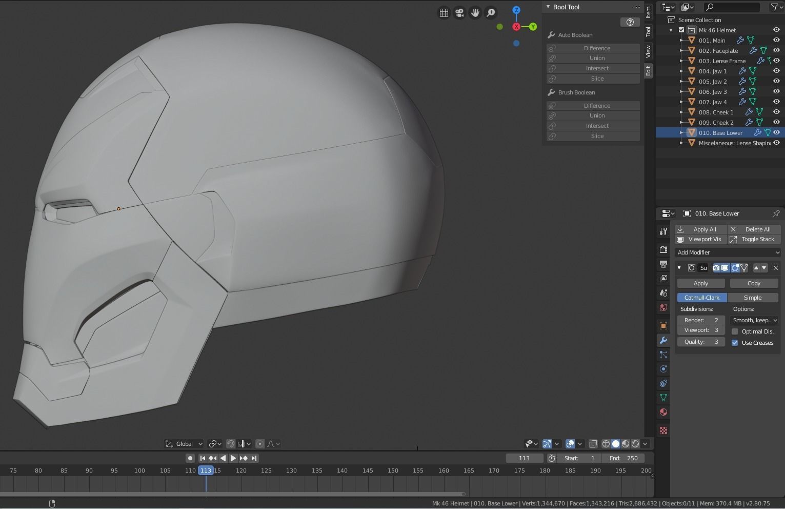 Mark 46 Iron Man Helmet 3D print model_14