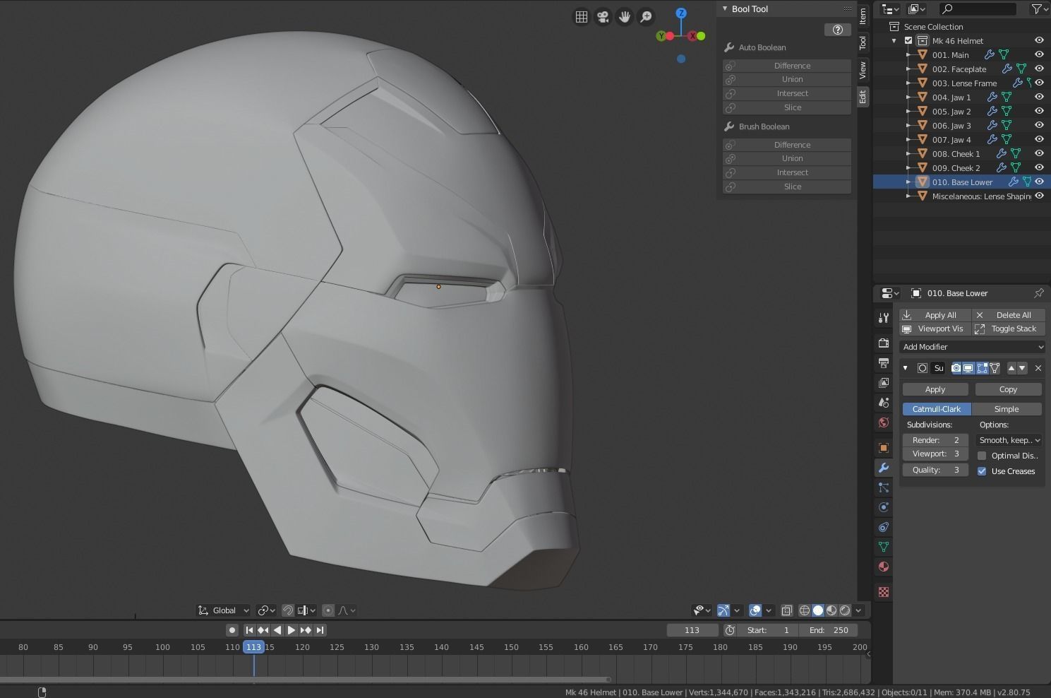 Mark 46 Iron Man Helmet 3D print model_4