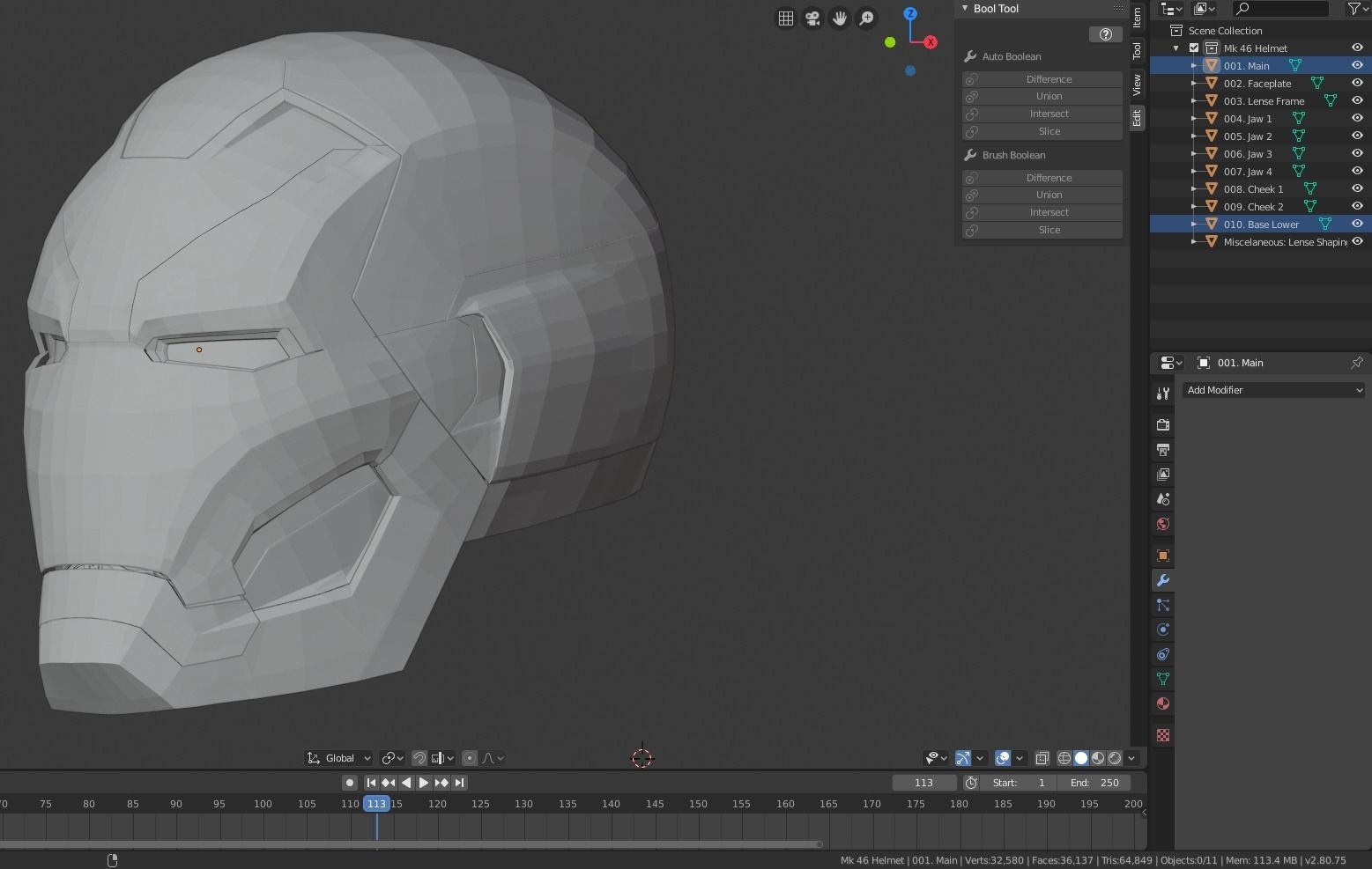 Mark 46 Iron Man Helmet 3D print model_15