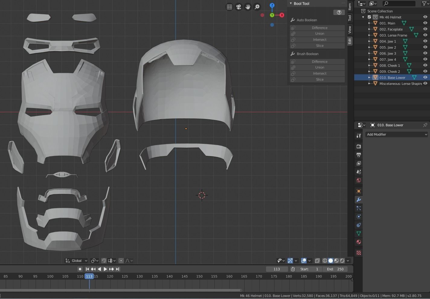 Mark 46 Iron Man Helmet 3D print model_19
