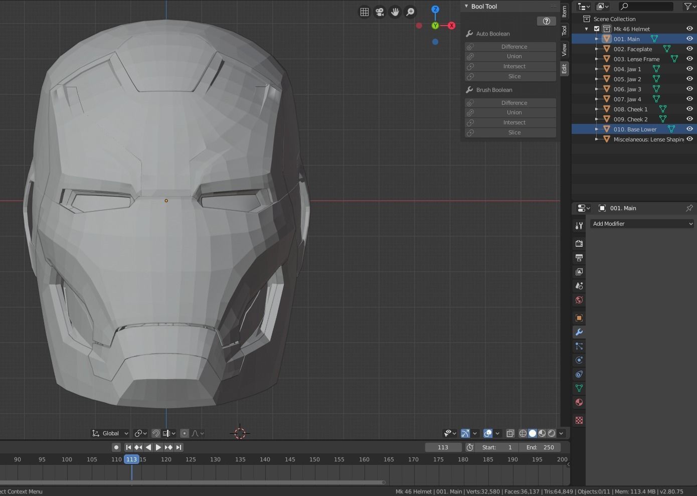Mark 46 Iron Man Helmet 3D print model_1