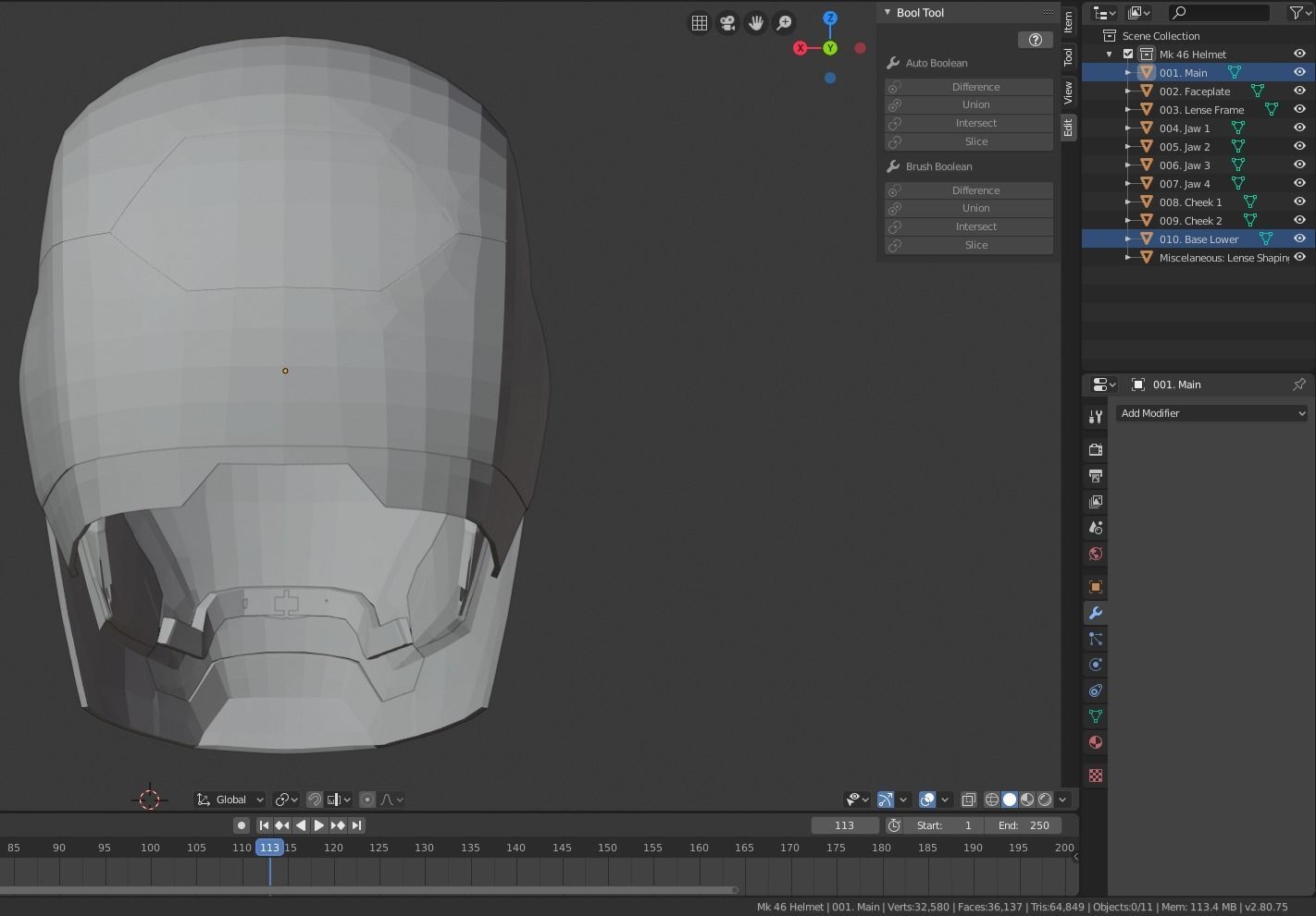 Mark 46 Iron Man Helmet 3D print model_9