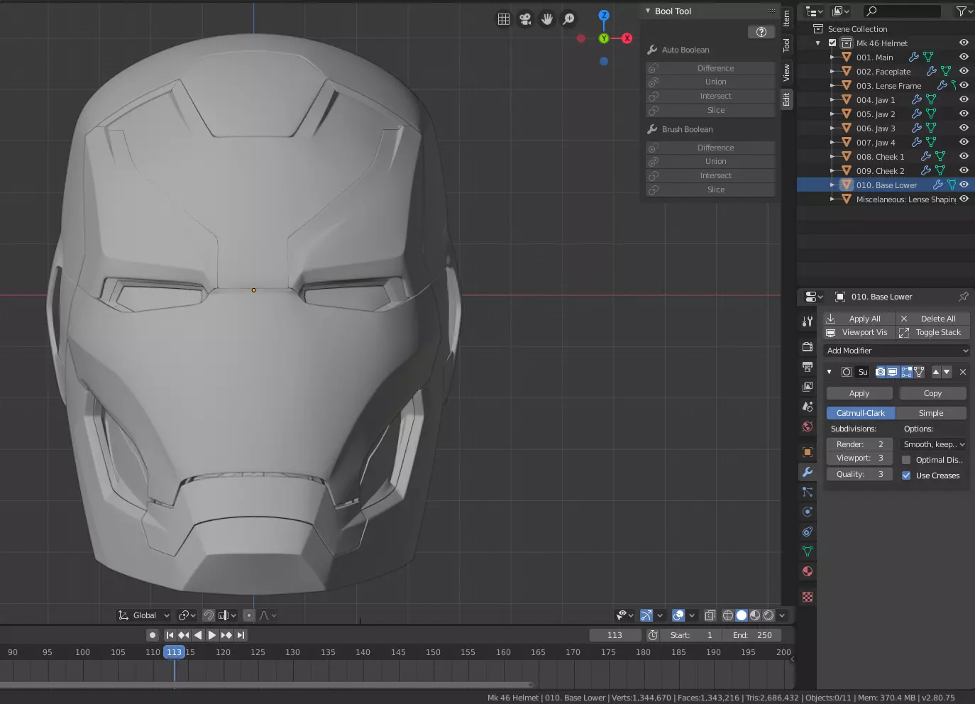 Mark 46 Iron Man Helmet 3D print model_0