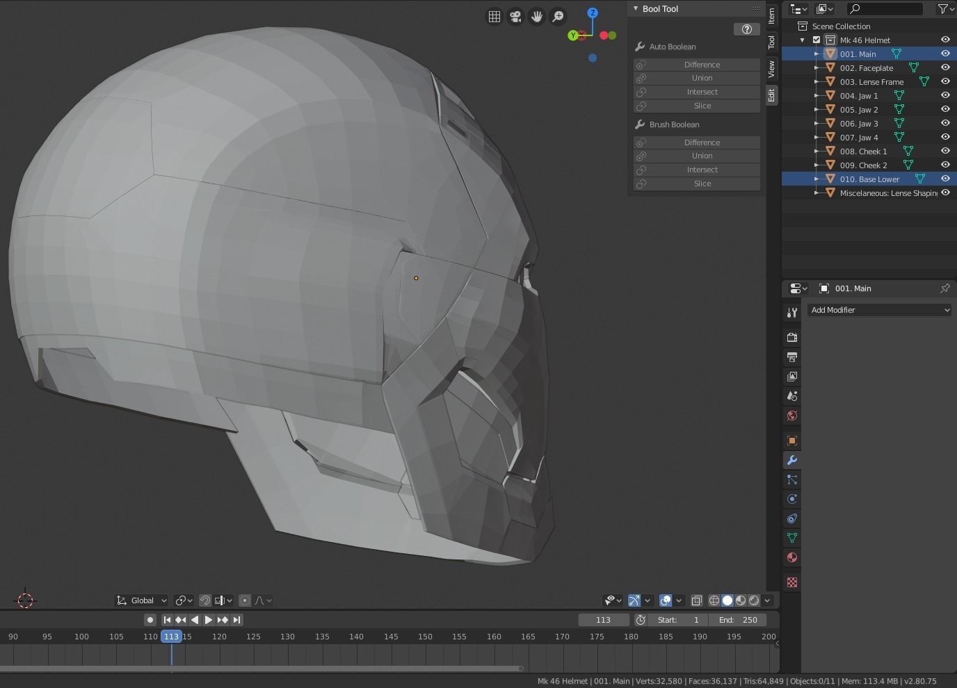 Mark 46 Iron Man Helmet 3D print model_7