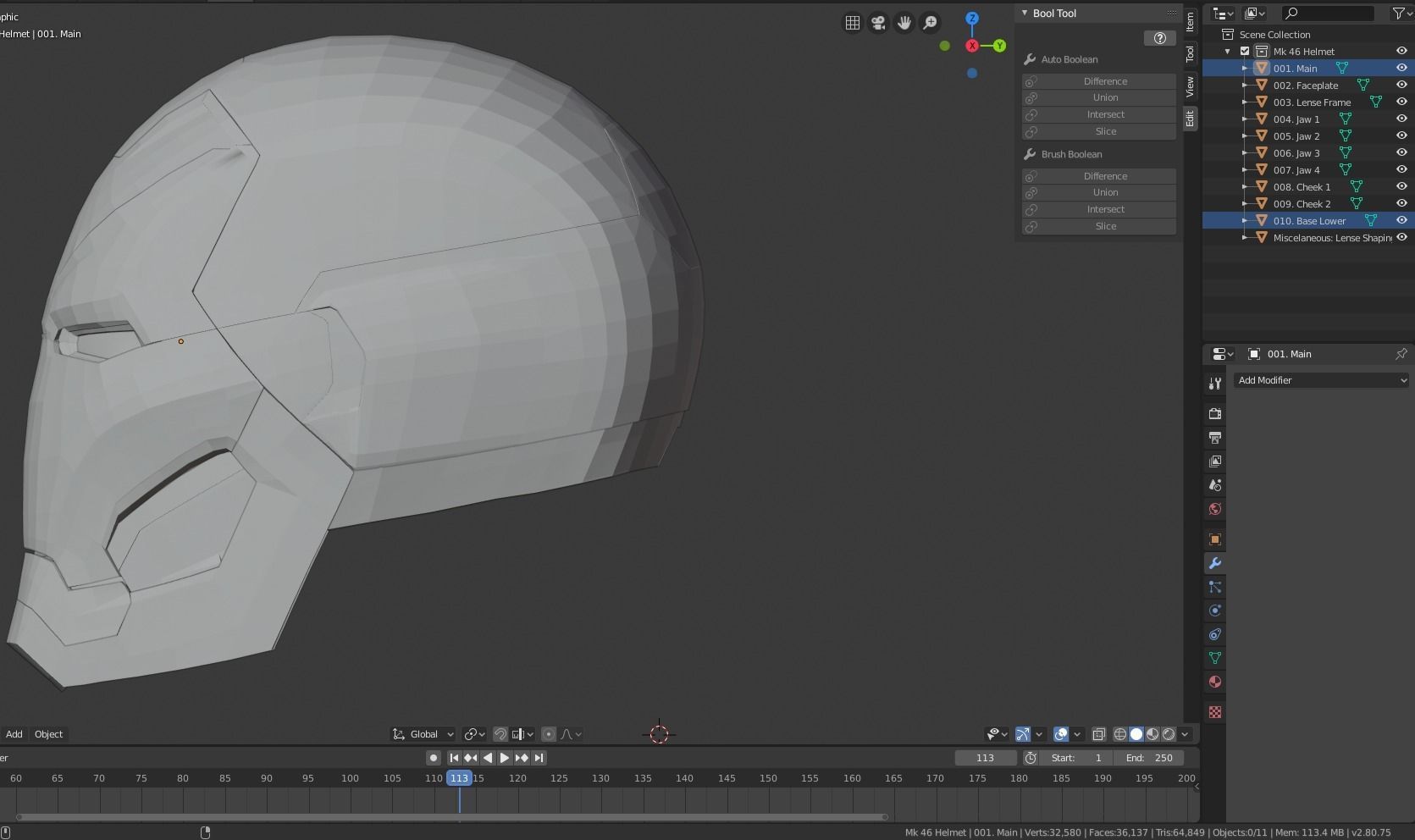 Mark 46 Iron Man Helmet 3D print model_13