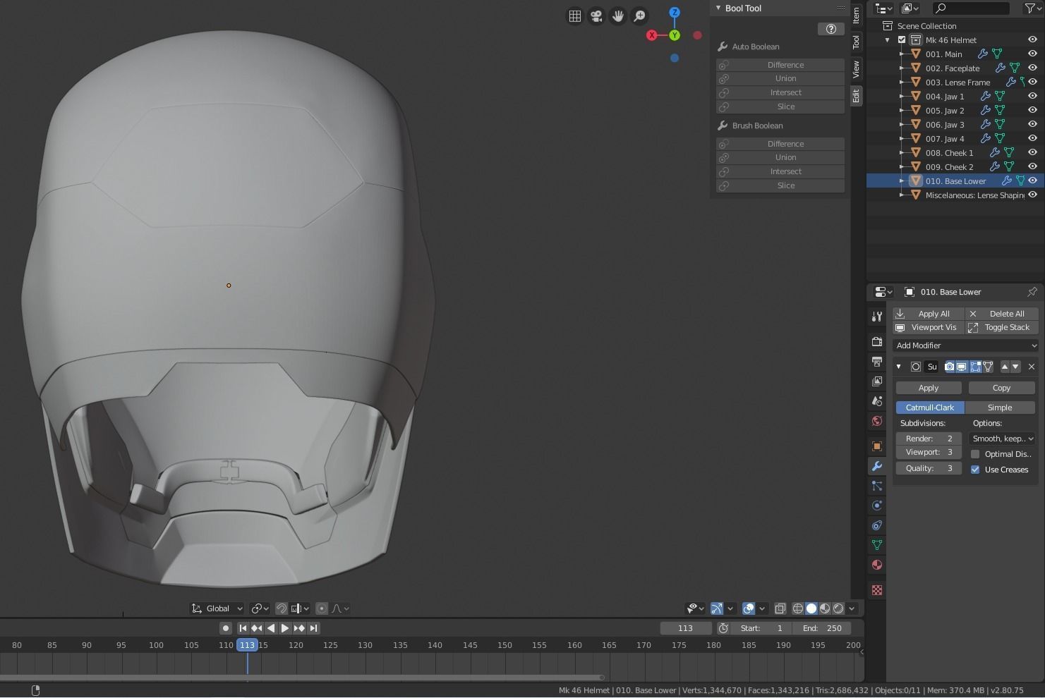 Mark 46 Iron Man Helmet 3D print model_10