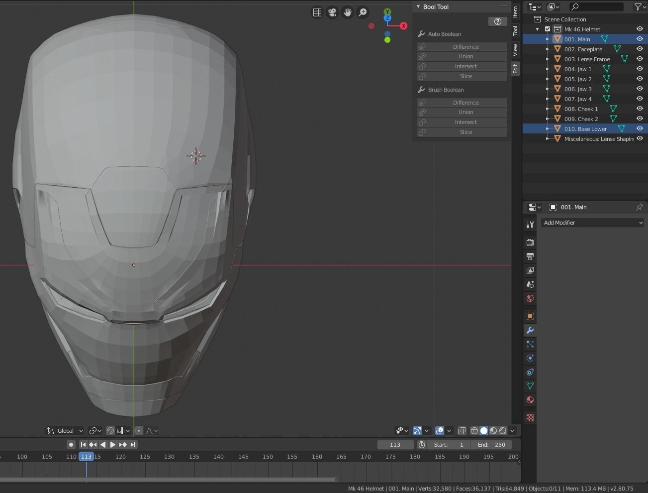 Mark 46 Iron Man Helmet 3D print model_17