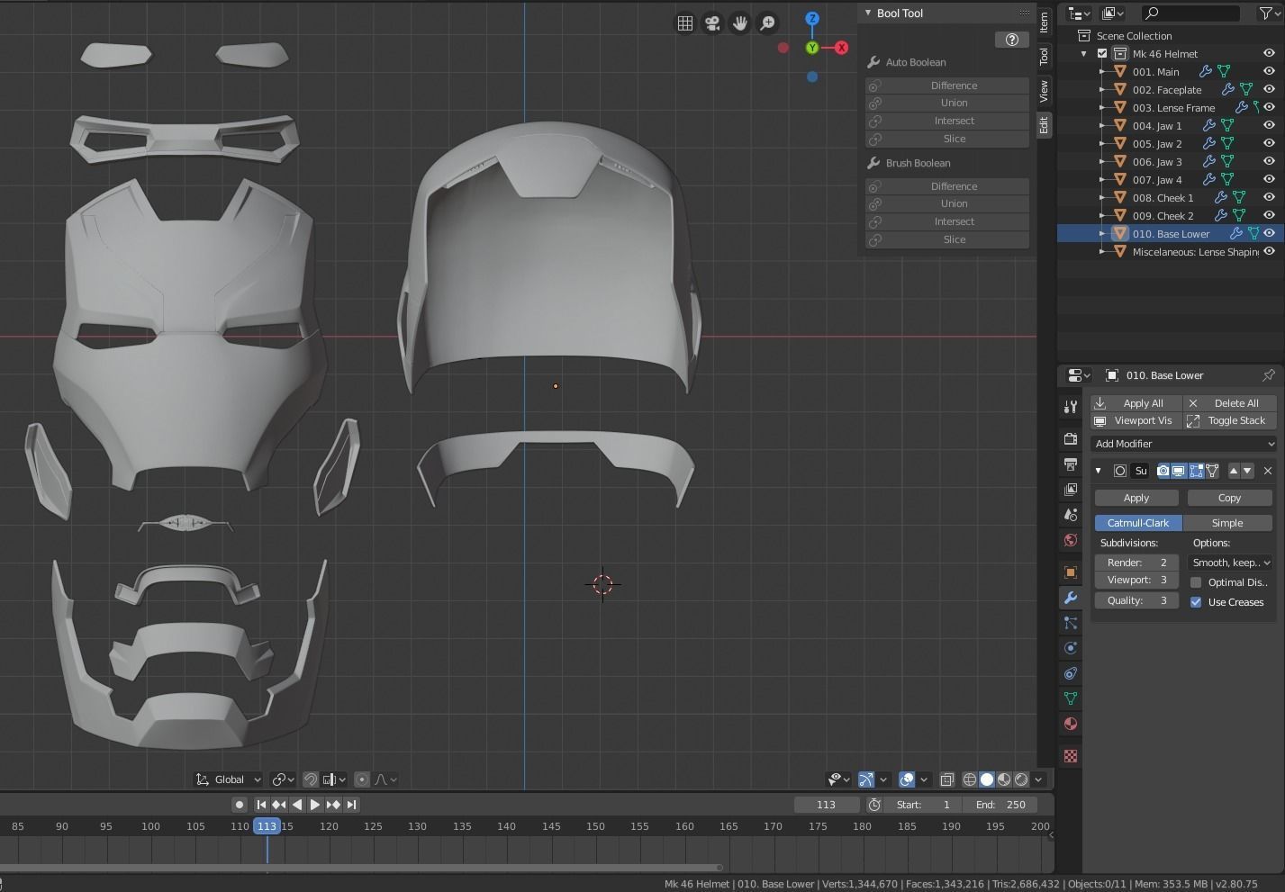 Mark 46 Iron Man Helmet 3D print model_20