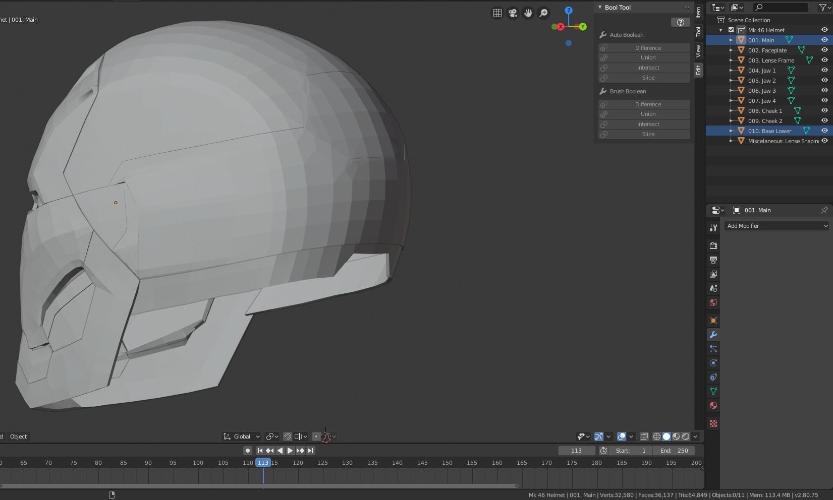 Mark 46 Iron Man Helmet 3D print model_11