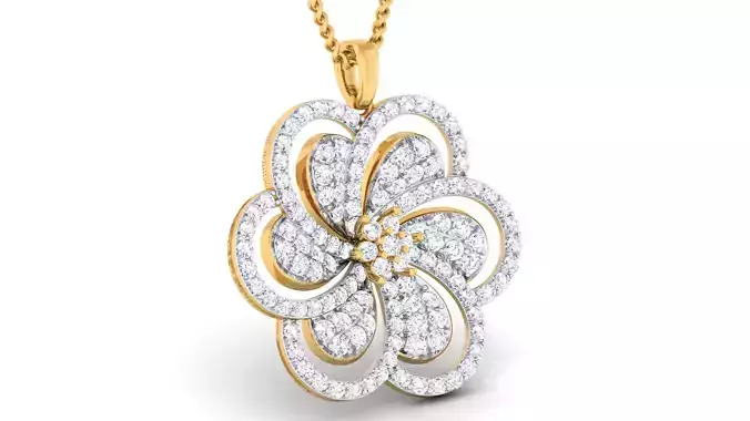 Women pendant earrings set 3dm mgx render detail 