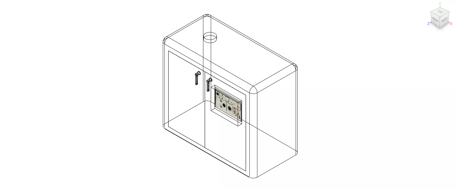 Trailer Generator Low-poly 3D model_0