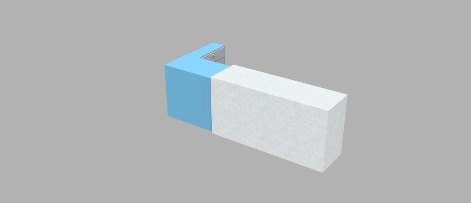 Counter table Low-poly 3D model_1