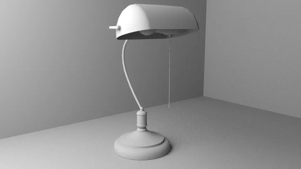 Low Poly Table Lamp Low-poly 3D model_0