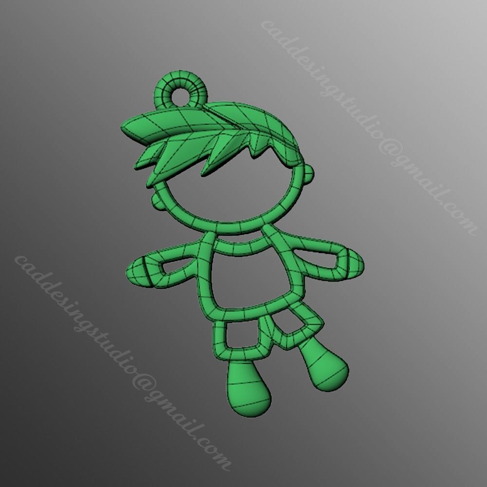 pendant ak2 3D print model_2