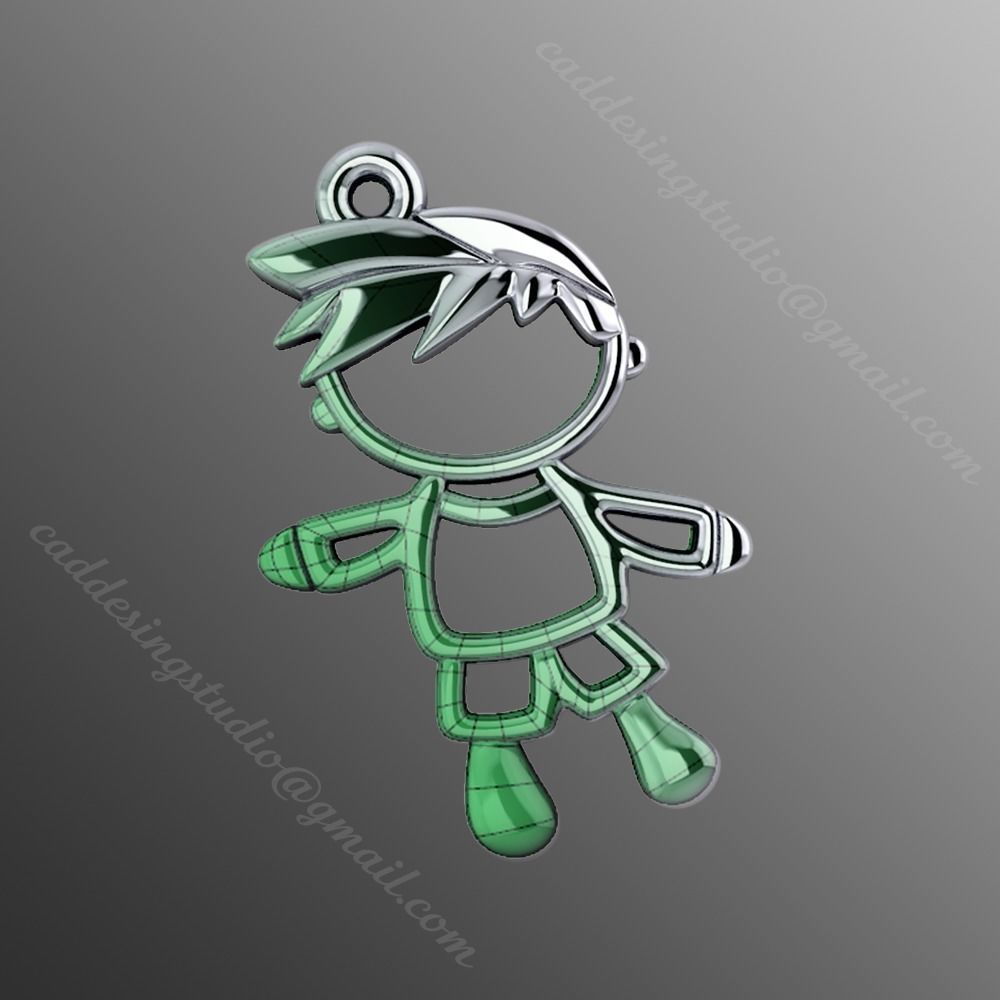 pendant ak2 3D print model_1